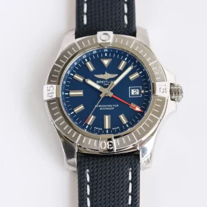 OM Factory Breitling Avenger Automatic GMT 45 Blue Super Clone Replica Watch