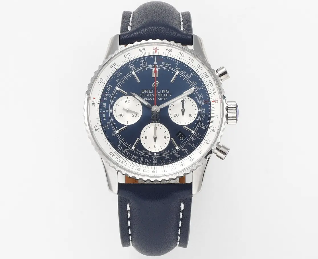 OM Factory Breitling Navitimer 1 B01 Chronograph Blue Leather – Premium Super Clone Watch