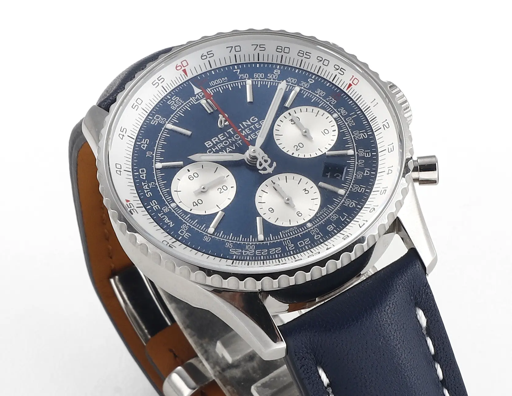 OM Factory Breitling Navitimer 1 B01 Chronograph Blue Leather – Premium Super Clone Watch - 图片 3