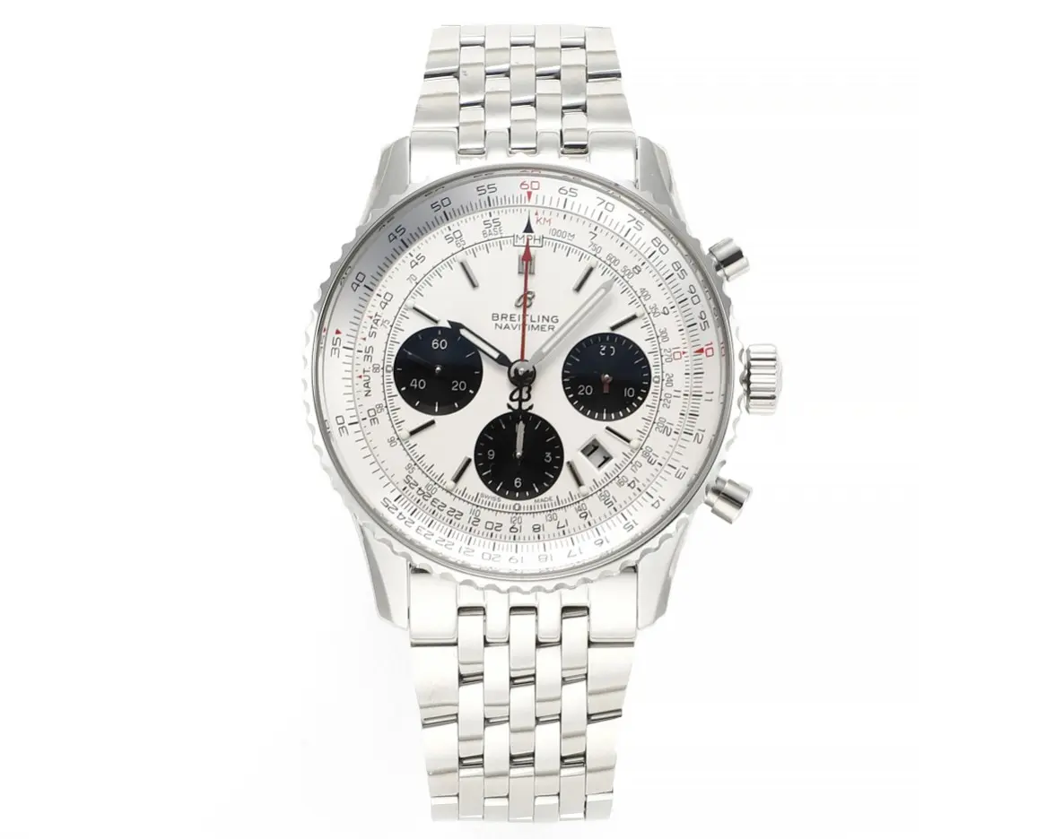 OM Factory Breitling Navitimer 1 B01 Chronograph Silver – Super Clone Watch
