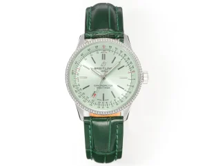 OM Factory Breitling Navitimer Automatic Green Leather – Super Clone Watch