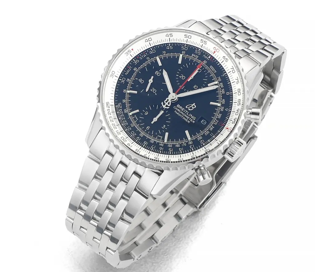 OM Factory Breitling Navitimer Chronograph Blue Dial Steel – Premium Super Clone Watch - 图片 2