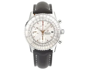 OM Factory Breitling Navitimer Chronograph Silver Leather – Premium Super Clone Watch