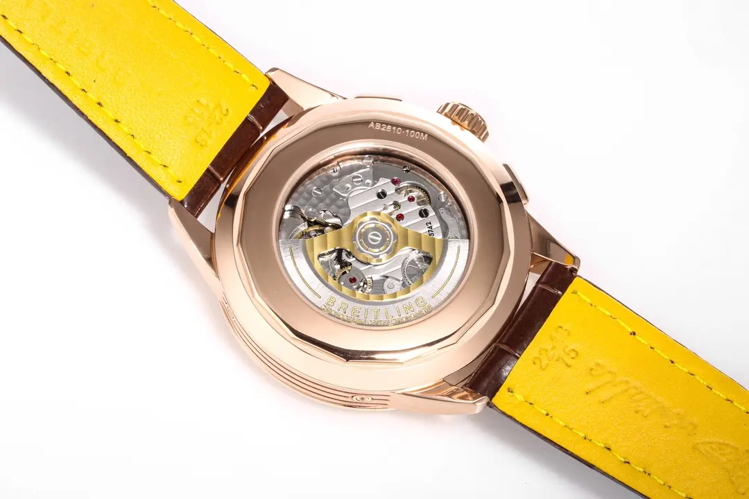 OM Factory Breitling Premier B25 Chronograph Rose Gold Brown Leather – Super Clone Luxury Watch - 图片 8