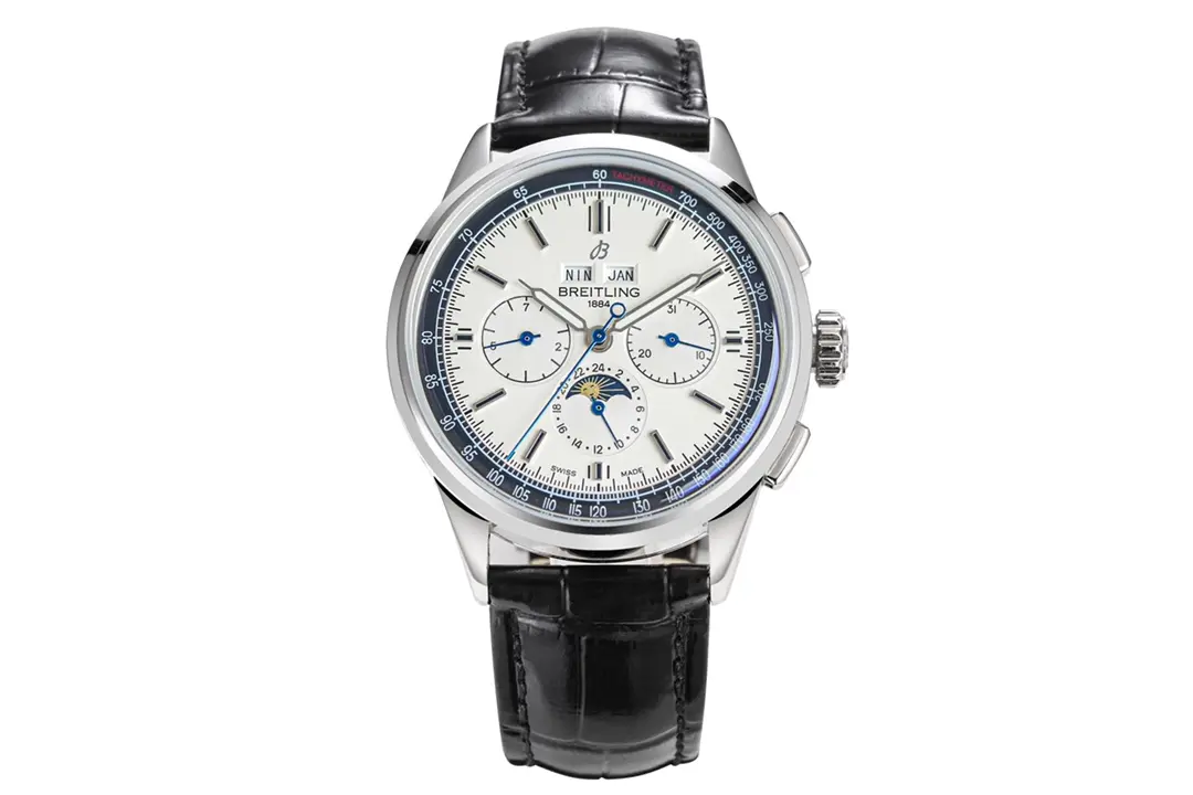 OM Factory Breitling Premier B25 White Dial Black Leather – Super Clone Luxury Watch