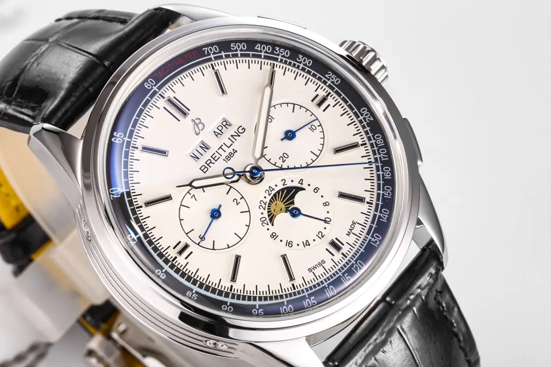 OM Factory Breitling Premier B25 White Dial Black Leather – Super Clone Luxury Watch - 图片 2