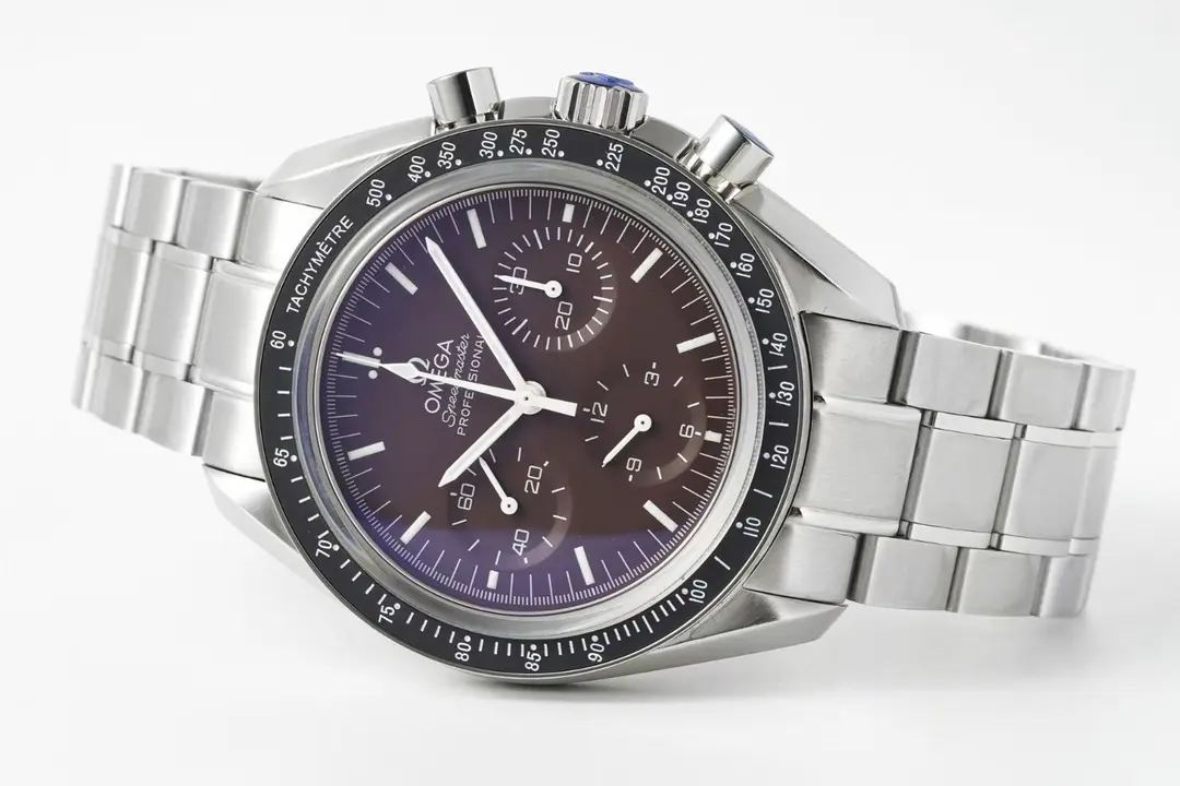 OM Factory Omega Speedmaster 9300 Burgundy Dial Steel – VSF Watches Collection - 图片 5