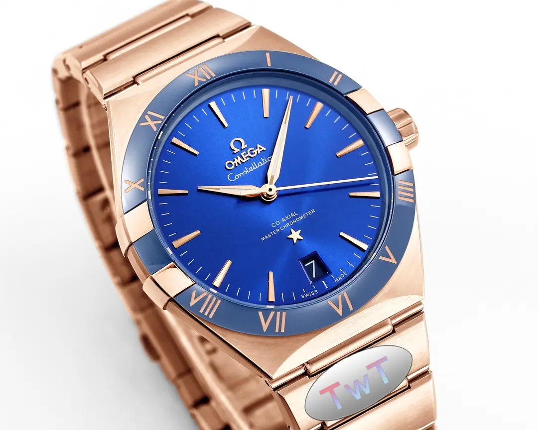 OMEGA Constellation 41mm Blue Rose Gold VSF Replica Watch - 图片 3