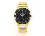 OMEGA Constellation Ceramic Bezel Gold Black VSF Replica Watch