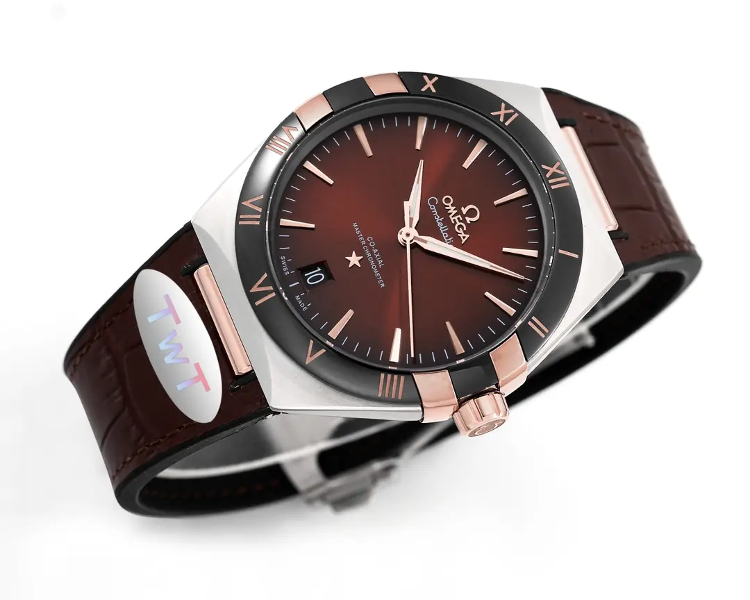 OMEGA Constellation Meteorite 41mm Brown Leather VSF Watch Replica - 图片 4
