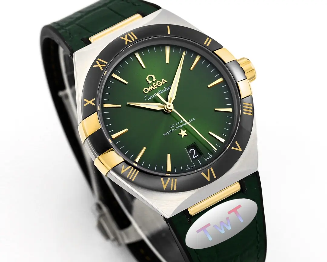 OMEGA Constellation Meteorite Green VSF Watch Replica - 图片 3