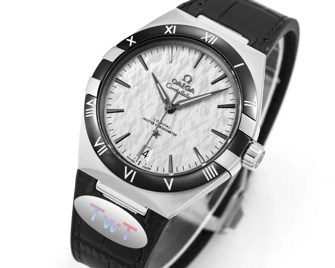 OMEGA Constellation Meteorite Watch Black Leather VSF Luxury Replica - 图片 2
