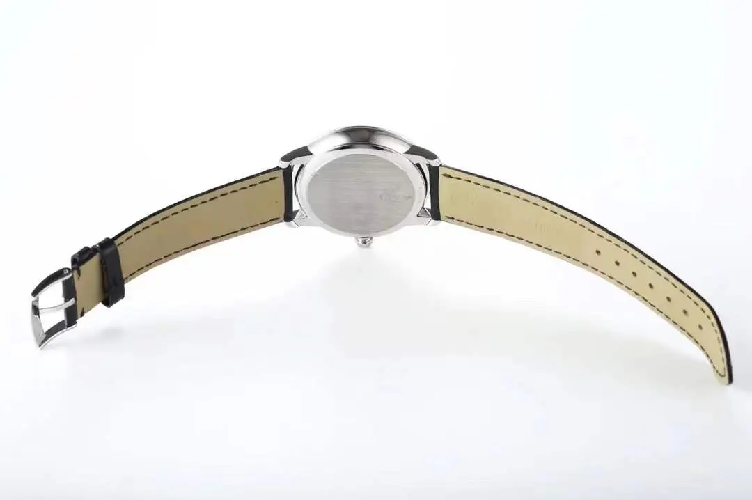 Omega De Ville Blue Dial Leather Watch - 图片 3