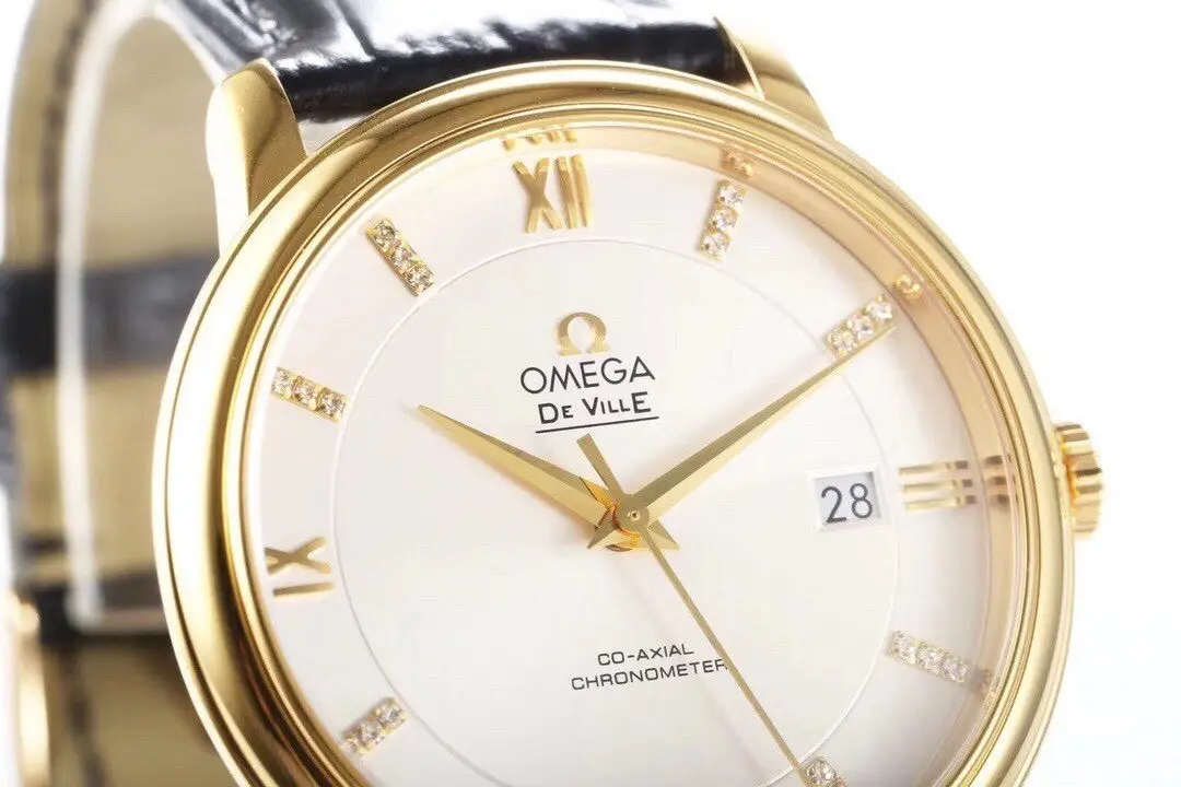 Omega De Ville Gold Watch Black Strap - 图片 8