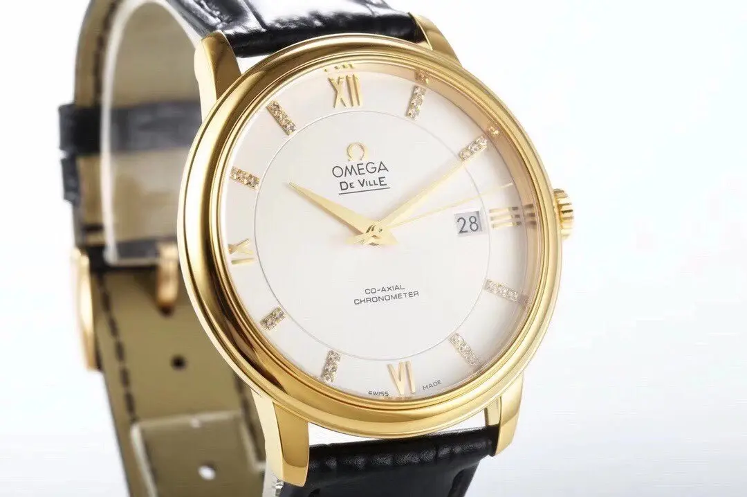 Omega De Ville Gold Watch Black Strap - 图片 9