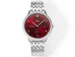 Omega De Ville Prestige Red Dial Steel Watch