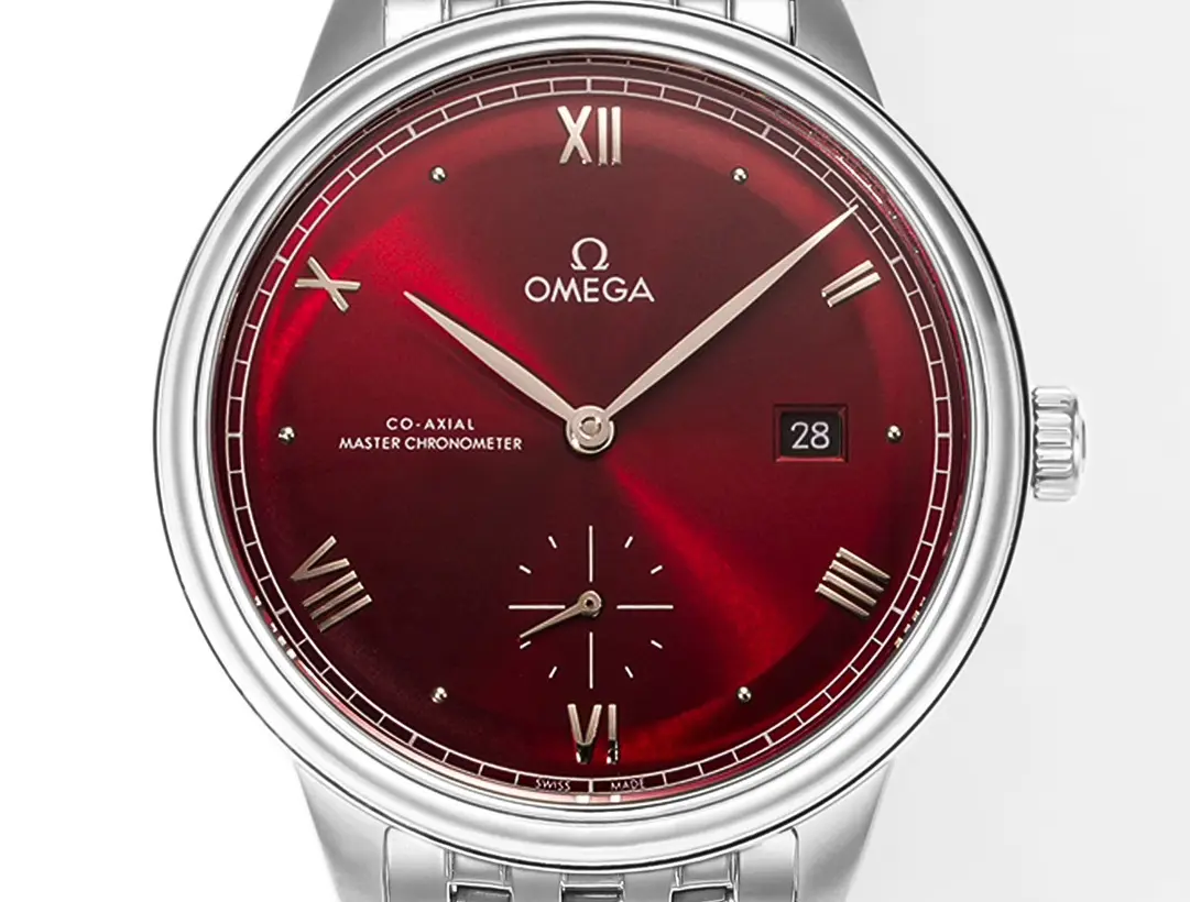 Omega De Ville Prestige Red Dial Steel Watch - 图片 2