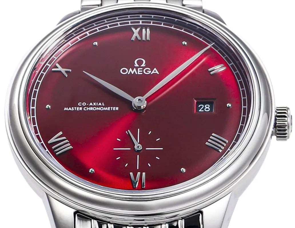 Omega De Ville Prestige Red Dial Steel Watch - 图片 8