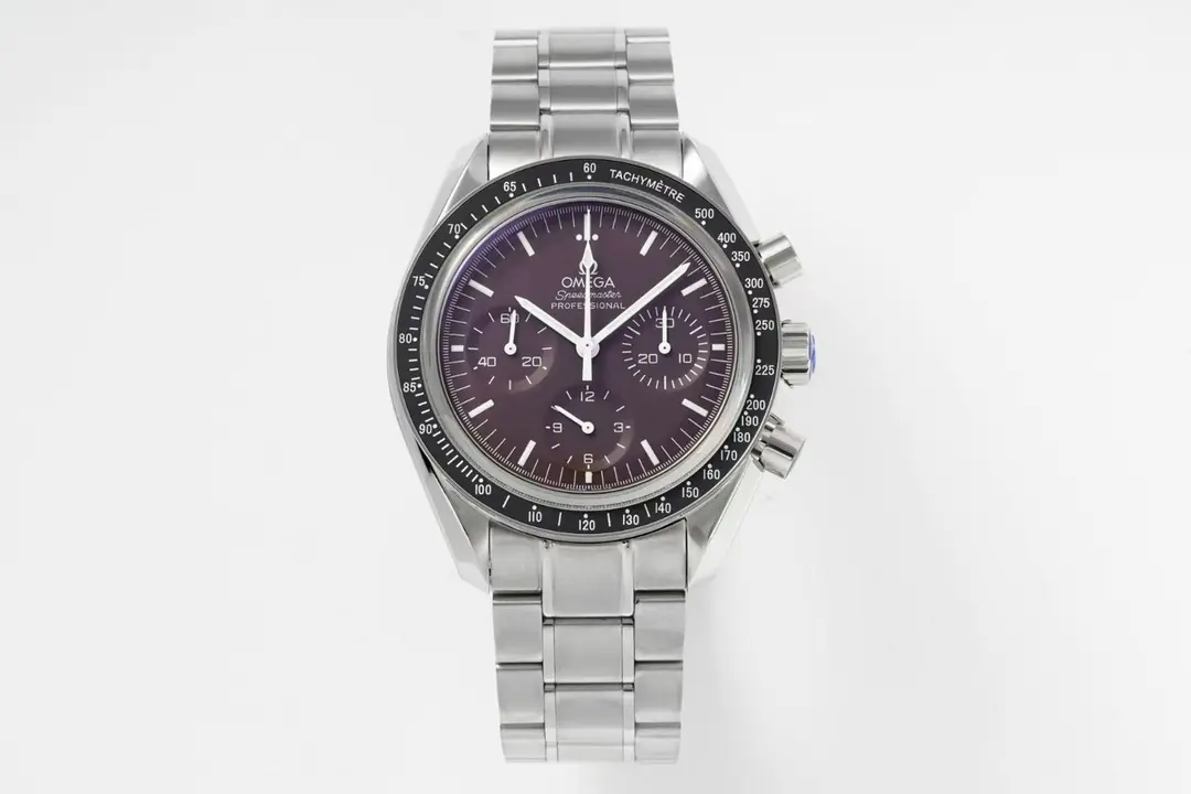 OS Factory Omega Speedmaster 9300 Burgundy Dial Steel – VSF Watches Collection