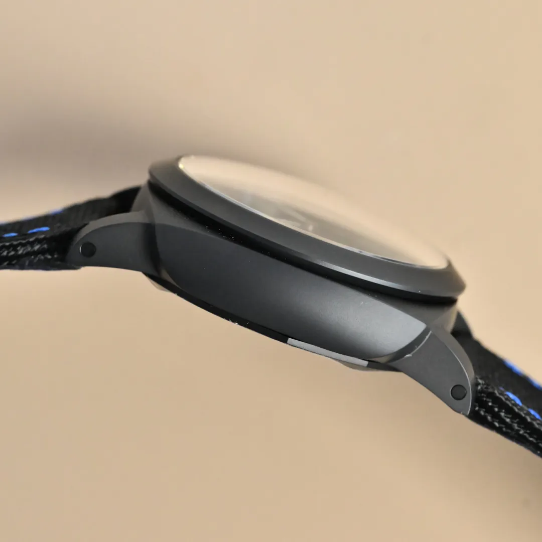 Panerai Luminor GMT Automatic Black Ceramic Dial Blue Accents Black Rubber Strap Men’s Luxury Watch - 图片 7