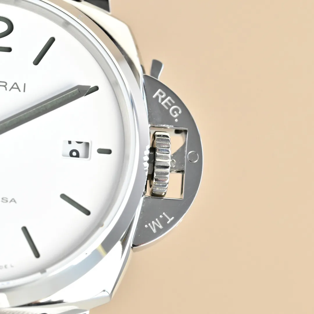 Panerai Luminor Luna Rossa Automatic White Dial Stainless Steel Case Grey Fabric Strap Men’s Watch - 图片 5