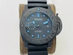 Panerai Submersible Automatic Blue Dial Black Rubber Strap Men’s Dive Watch