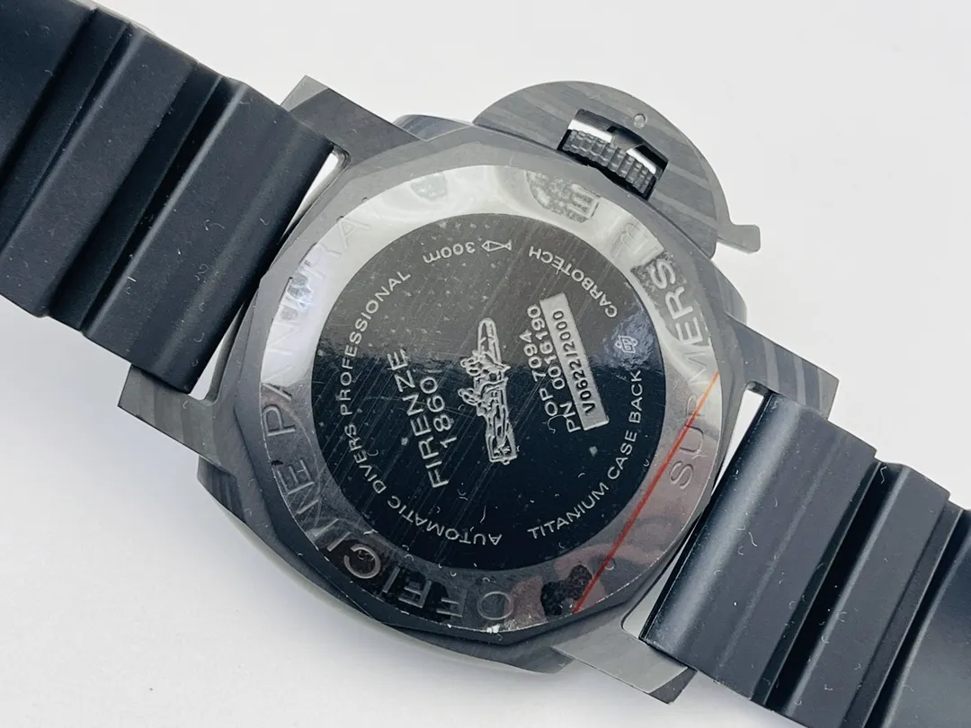Panerai Submersible Automatic Blue Dial Black Rubber Strap Men’s Dive Watch - 图片 5