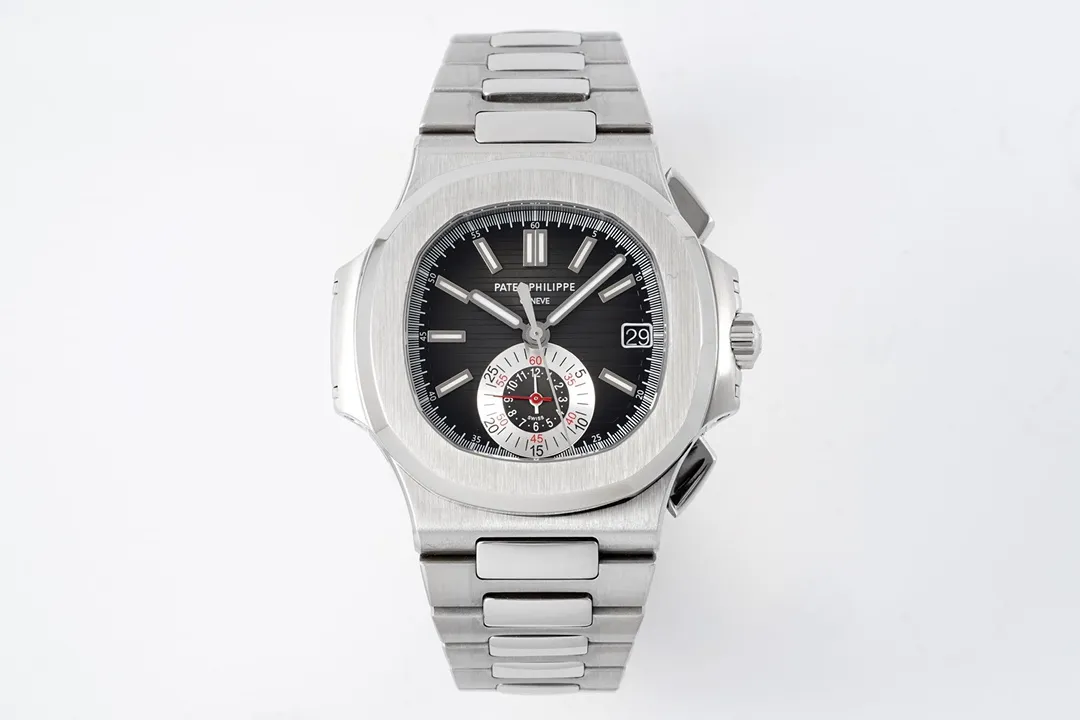Patek Philippe 5980 Nautilus Black Dial Steel Super Clone Replica Watch