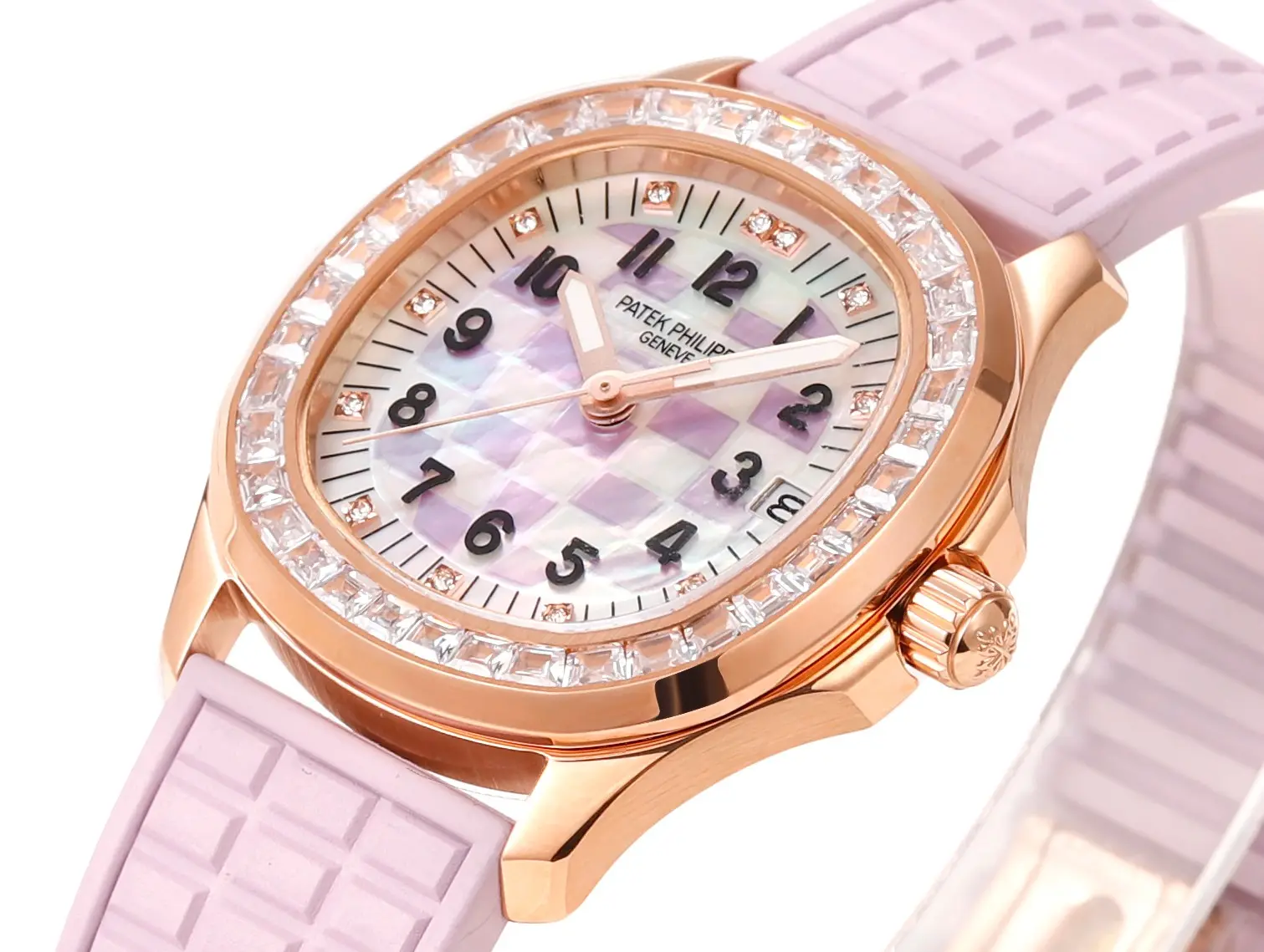 Patek Philippe Aquanaut Mechanical Watch Pink Rubber – Super Clone Replica Edition - 图片 8