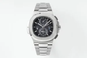 Patek Philippe Nautilus 5990/1A Dual Time Steel Black Super Clone Replica Watch