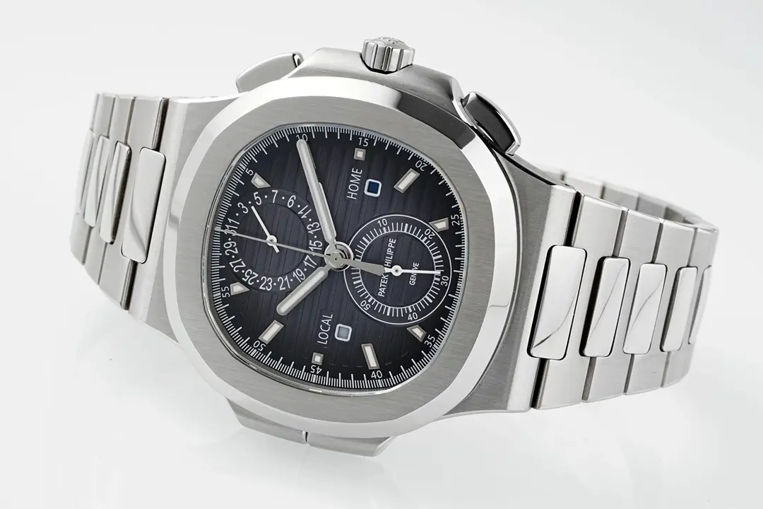 Patek Philippe Nautilus 5990/1A Dual Time Steel Black Super Clone Replica Watch - 图片 5