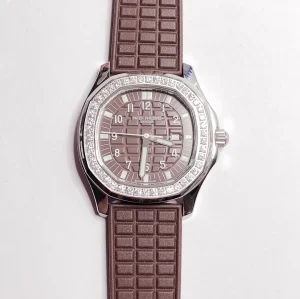 PF Factory Patek Philippe Aquanaut Quartz Brown Super Clone Replica Watch