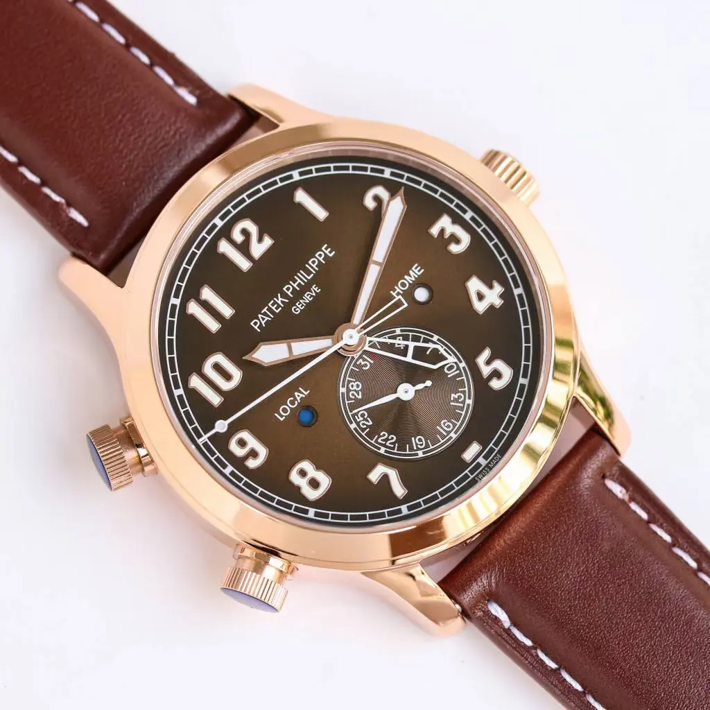 PF Factory Patek Philippe Calatrava 5524 Rose Gold Brown Super Clone Replica Watch - 图片 2