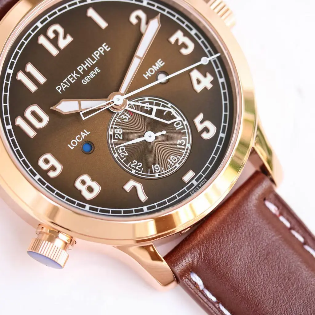 PF Factory Patek Philippe Calatrava 5524 Rose Gold Brown Super Clone Replica Watch - 图片 5