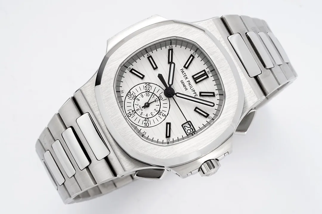 PF Factory Patek Philippe Nautilus 5980 Silver Chronograph – Premium Replica Watch & Super Clone Excellence - 图片 4