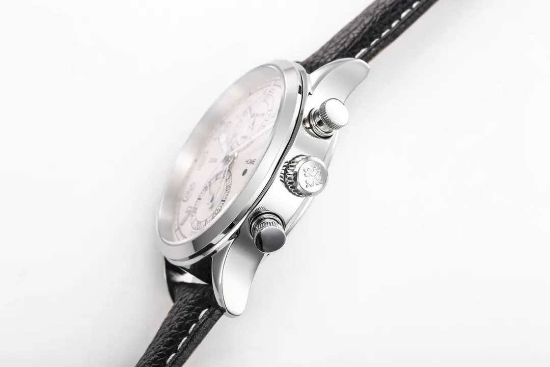 PPF Factory Patek Philippe 5924G White Dial Leather Strap Super Clone Replica Watch - 图片 6