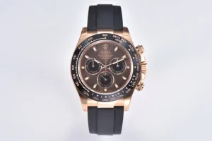 VS Factory Weighted Rolex Daytona Watch with Black Rubber Strap, Brown Dial, and Exquisite VSF Watches Craftsmanship