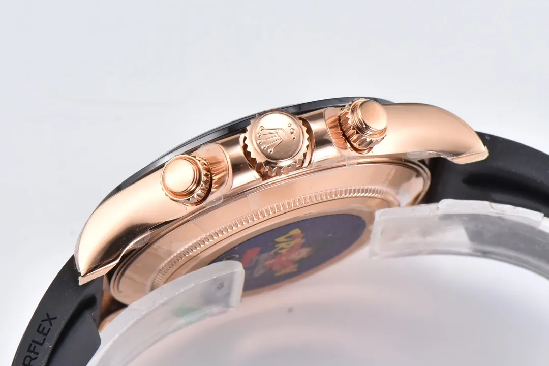 VS Factory Weighted Rolex Daytona Watch with Black Rubber Strap, Brown Dial, and Exquisite VSF Watches Craftsmanship - 图片 7
