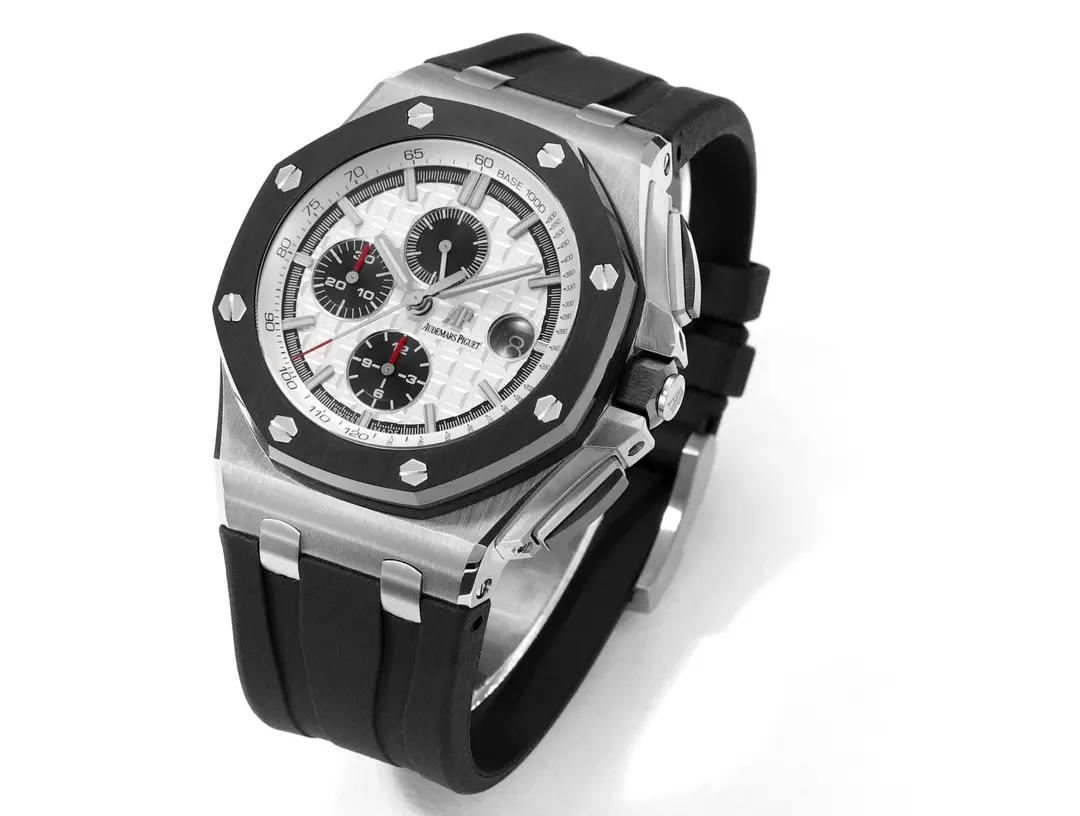 R8 Factory Audemars Piguet Royal Oak Offshore Chronograph Silver Black Rubber – Premium Super Clone Watch - 图片 3