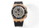 R8 Factory Audemars Piguet Royal Oak Offshore Rose Gold Black Super Clone Replica Watch