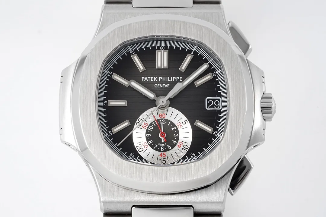 R8 Factory Patek Philippe 5980 Nautilus Black Dial Steel Super Clone Replica Watch - 图片 2