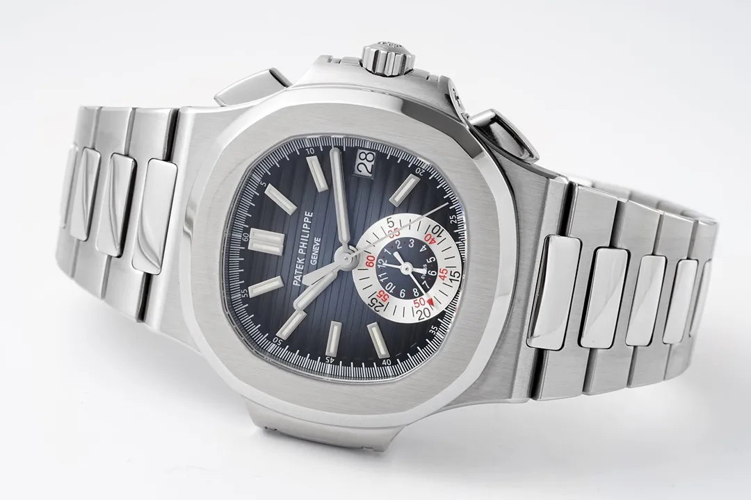 R8 Factory Patek Philippe 5980 Nautilus Blue Dial Steel Super Clone Replica Watch - 图片 8