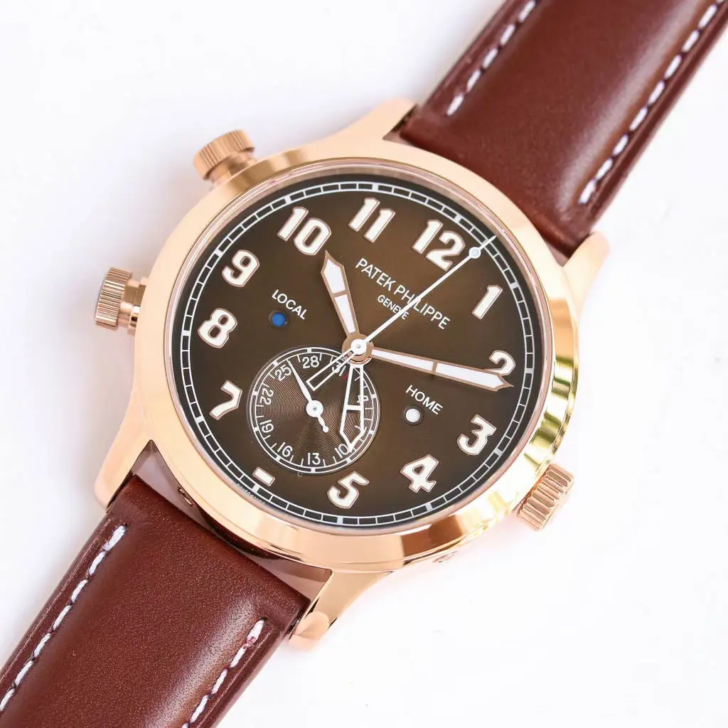 R8 Factory Patek Philippe Calatrava 5524 Rose Gold Brown Super Clone Replica Watch - 图片 3