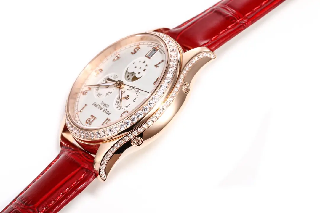 R8 Factory Patek Philippe Complications 4947R Rose Gold Red Leather Super Clone Replica Watch - 图片 6