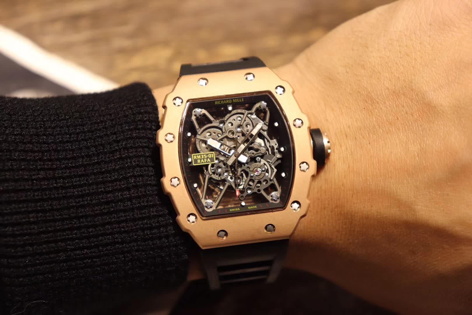 Replica Richard Mille Nadal RM 35-01 Rafa ZF V2 Rose Gold - 图片 5