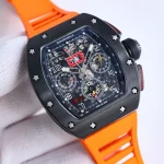 ZF Factory Richard Mille RM011-FM Black Orange Super Clone Luxury Watch
