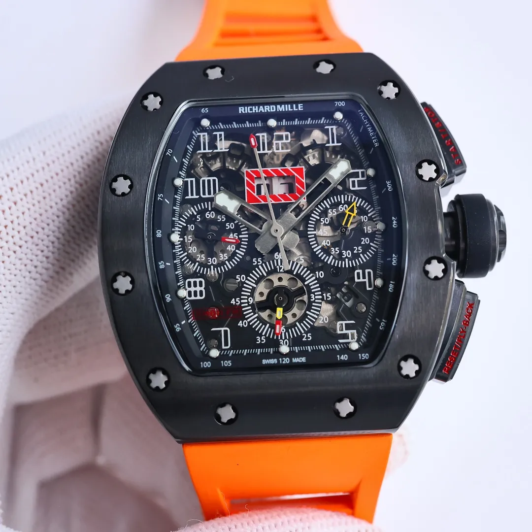 ZF Factory Richard Mille RM011-FM Black Orange Super Clone Luxury Watch - 图片 2