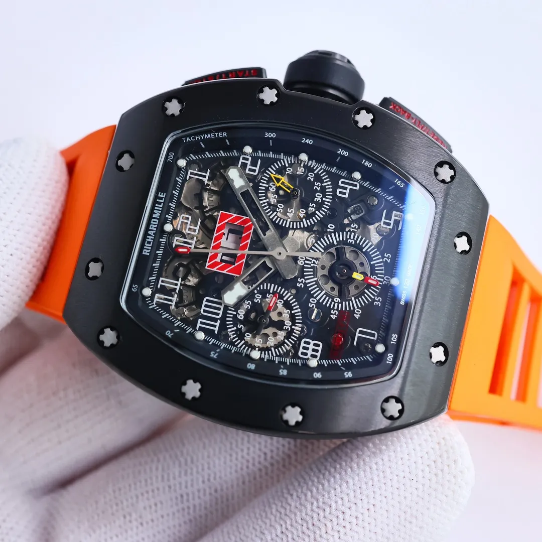 ZF Factory Richard Mille RM011-FM Black Orange Super Clone Luxury Watch - 图片 5