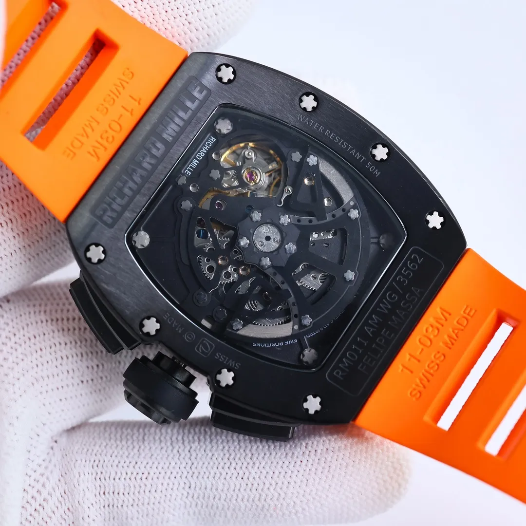 ZF Factory Richard Mille RM011-FM Black Orange Super Clone Luxury Watch - 图片 7