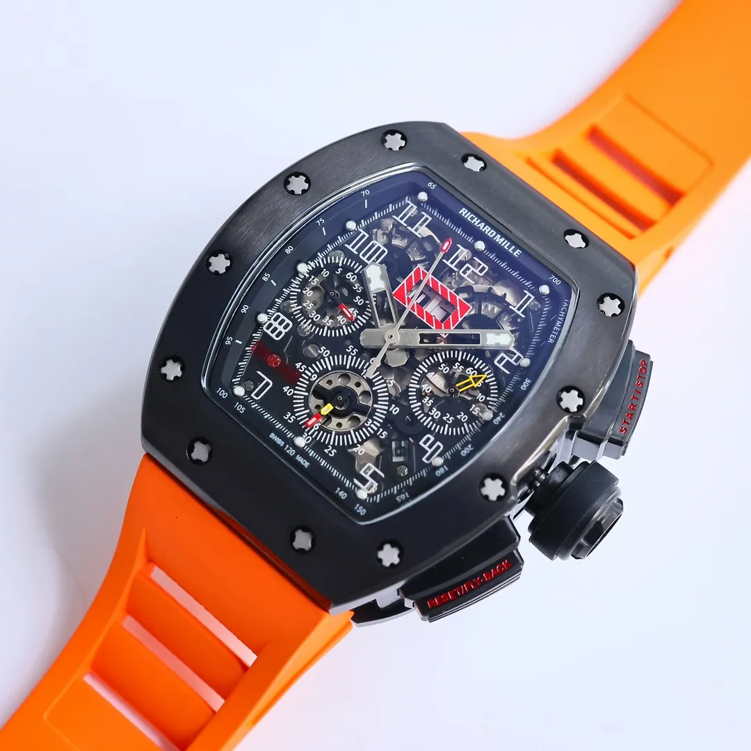 ZF Factory Richard Mille RM011-FM Black Orange Super Clone Luxury Watch - 图片 9